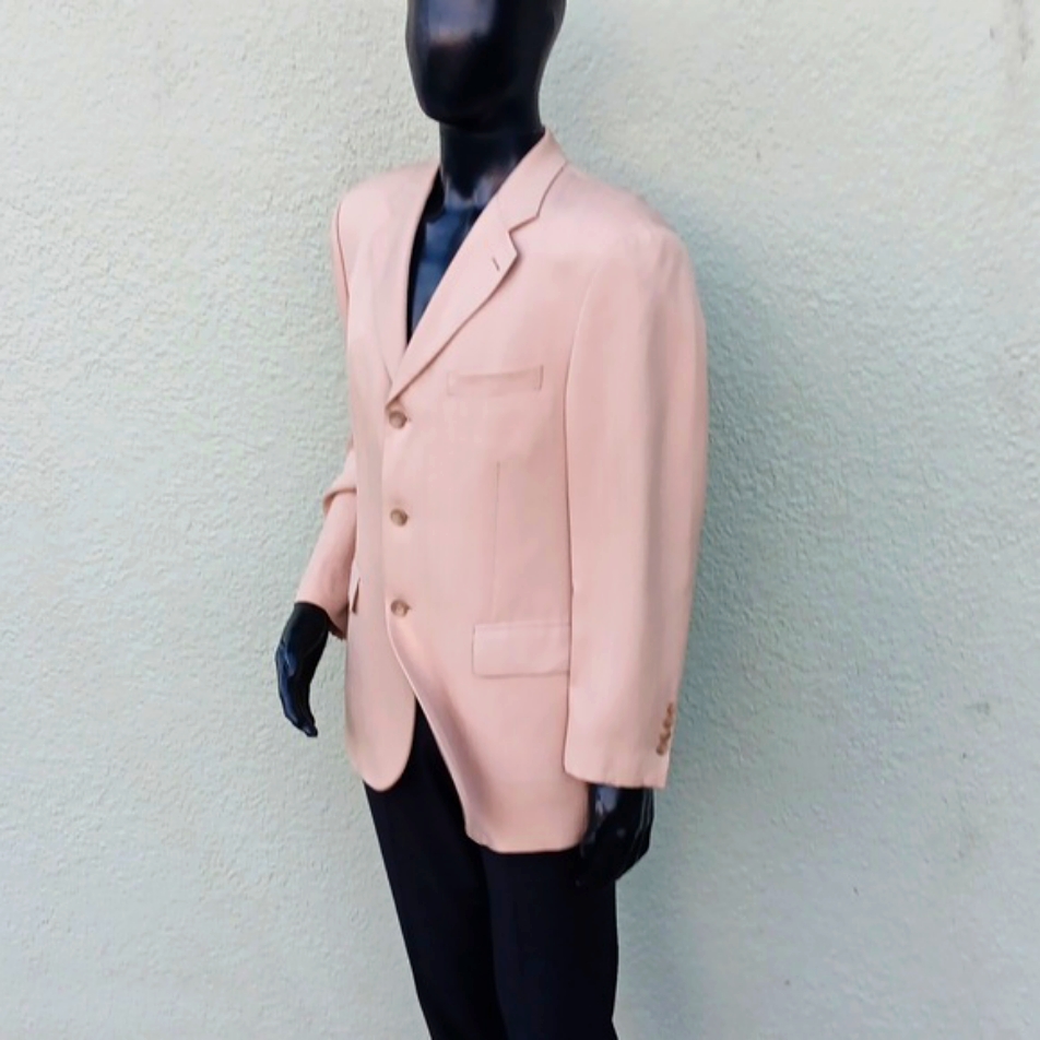 Bill Blass Men's Pure Silk (3) Button Luxury Blazer